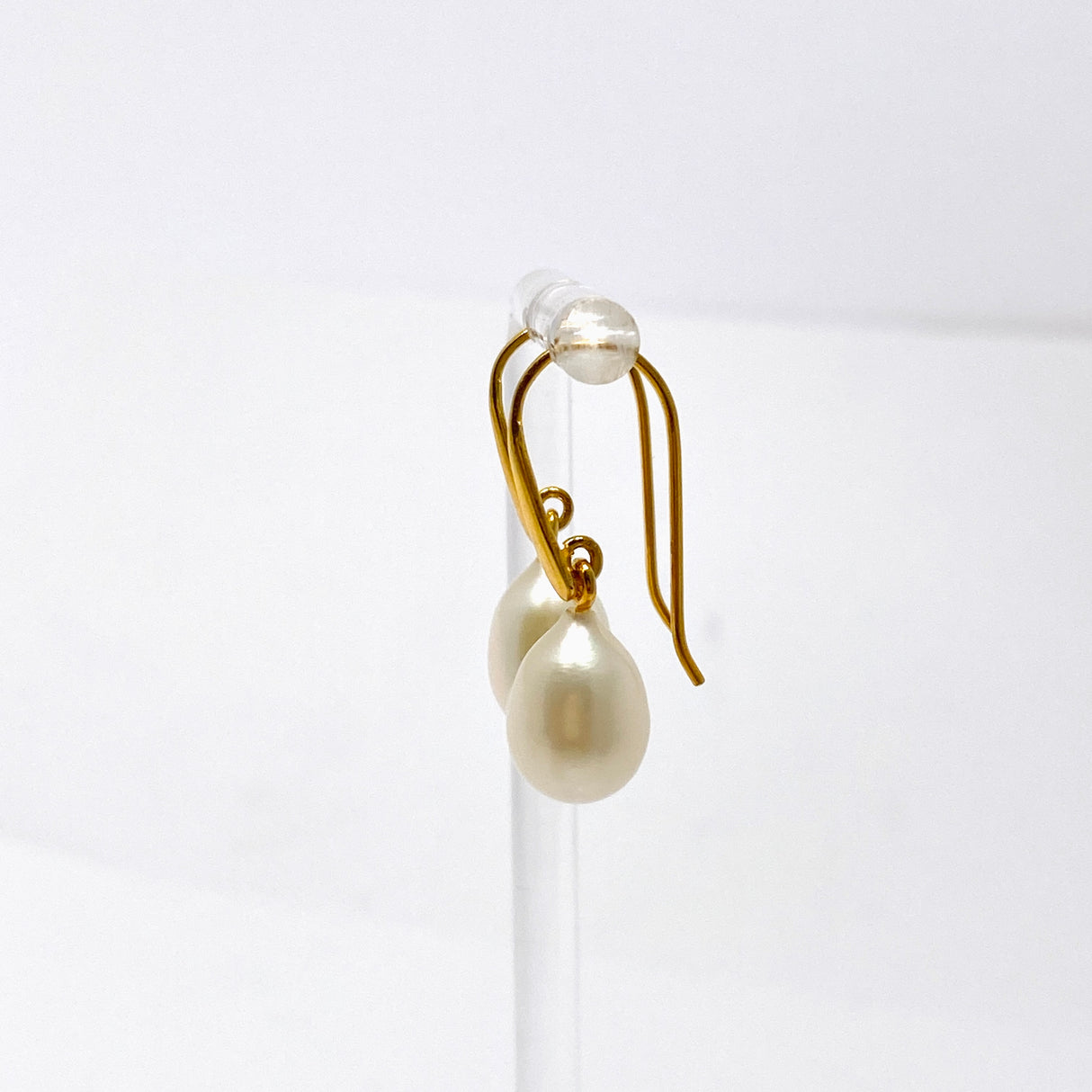 Pearl 1 micron Gold Plated Drop Earrings PEGJ375