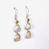 Pearl and Citrine faceted earrings E2530-CT - Nature's Magick