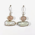 Pearl and Rose Quartz faceted earrings E2393-RQ - Nature's Magick