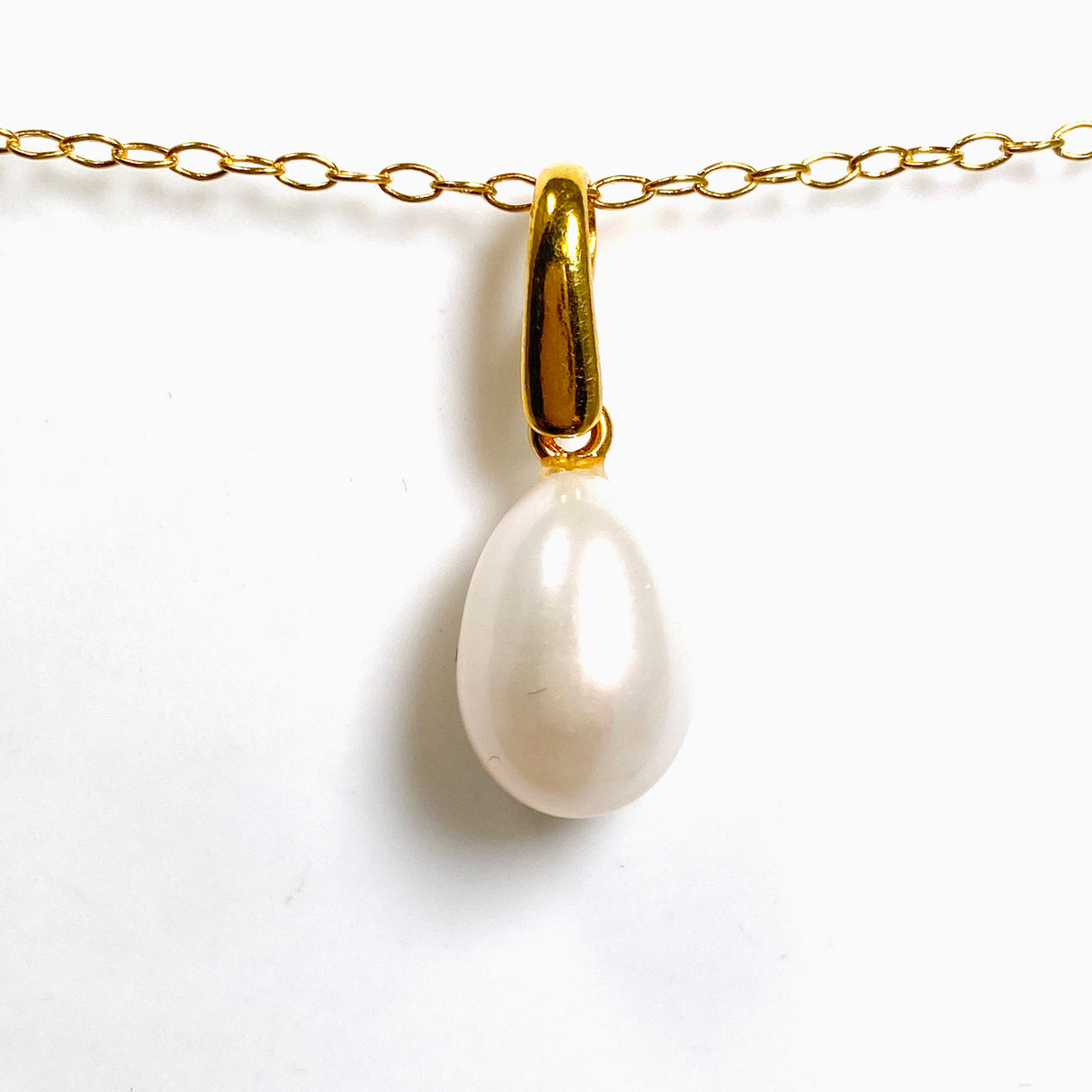 Pearl Gold Plated Drop Pendant PPGJ1220