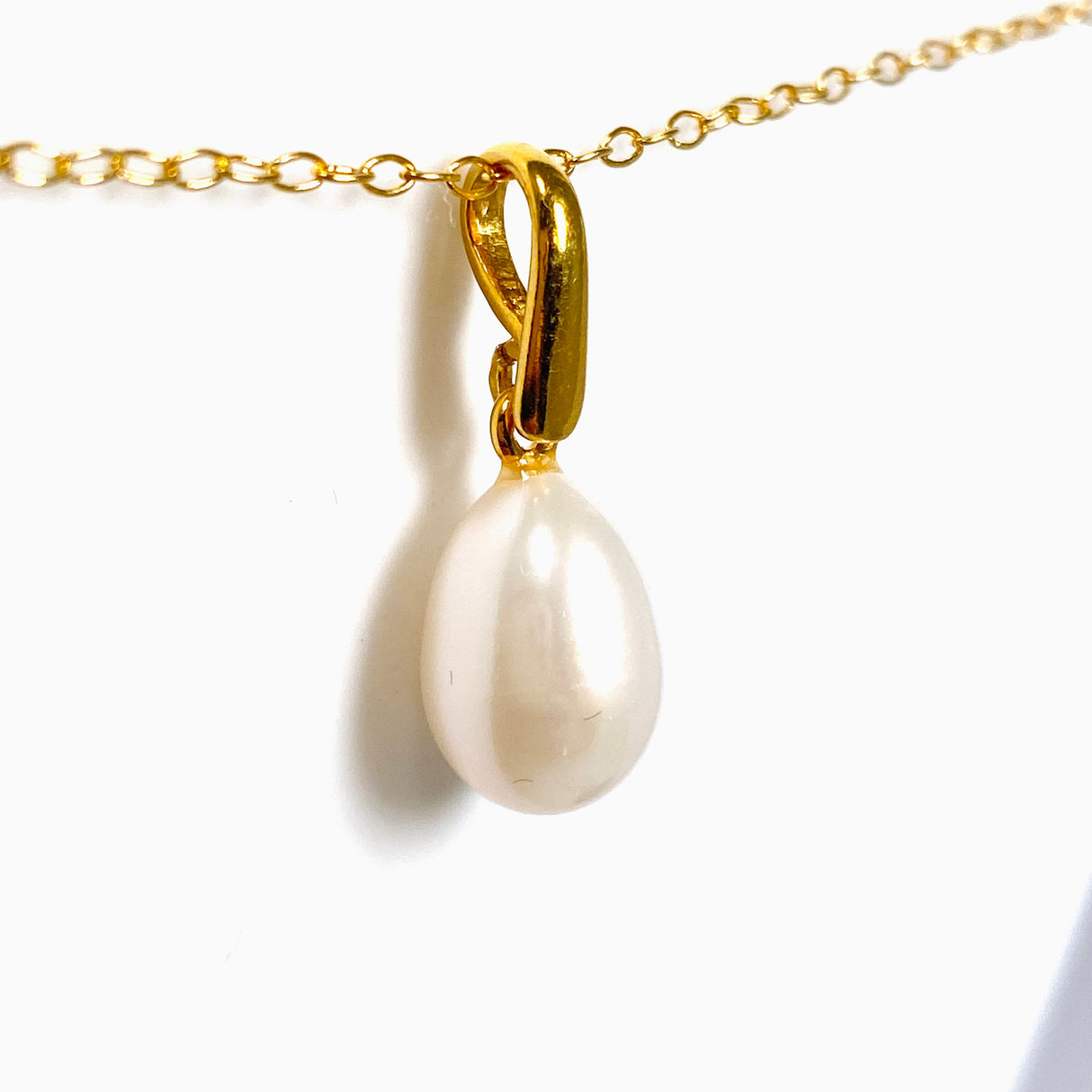 Pearl Gold Plated Drop Pendant PPGJ1220