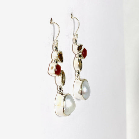 Pearl multi drop earrings E2529 - Nature's Magick