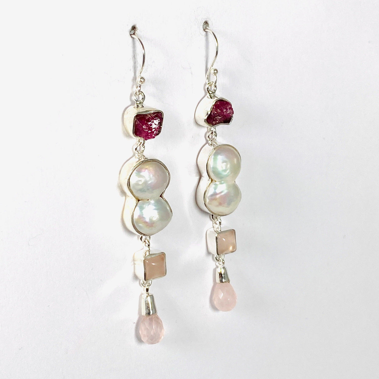 Pearl multi drop earrings KEGJ1371 - Nature's Magick