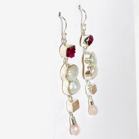 Pearl multi drop earrings KEGJ1371 - Nature's Magick