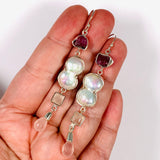 Pearl multi drop earrings KEGJ1371 - Nature's Magick