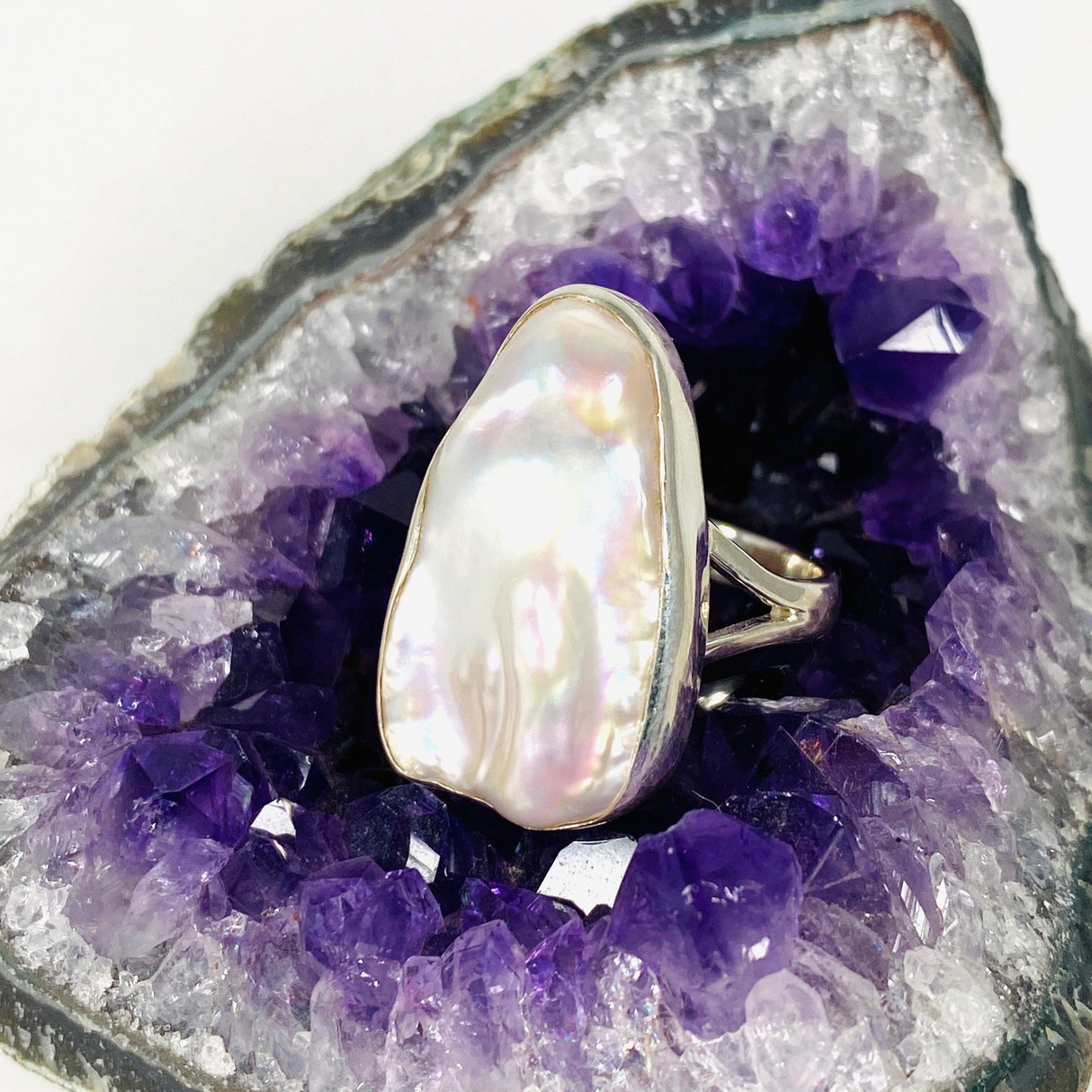 Pearl ring s.8 KRGJ2930 - Nature's Magick