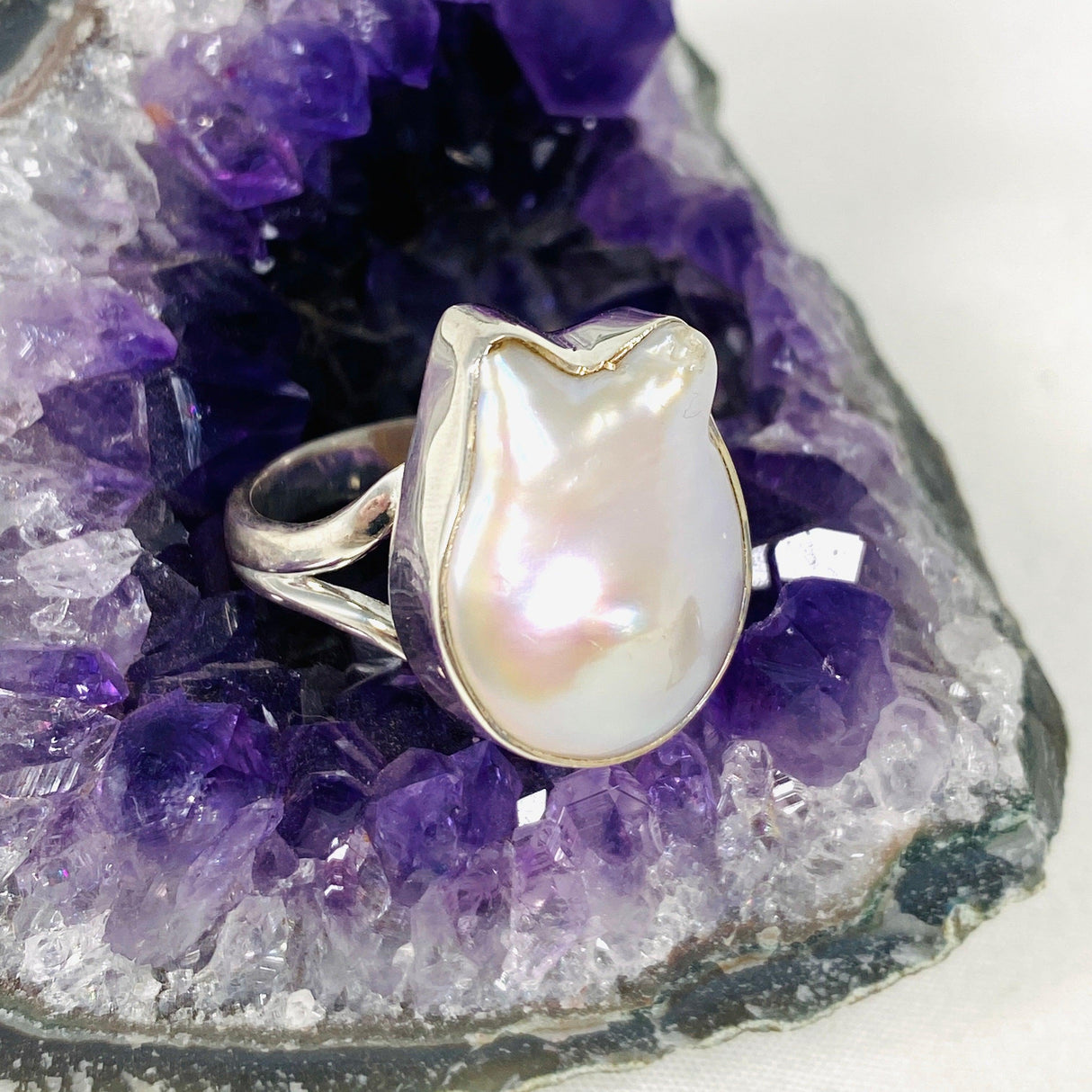 Pearl ring s.9 KRGJ2932 - Nature's Magick