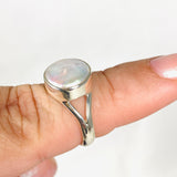 Pearl round split band ring KRGJ2934 - Nature's Magick