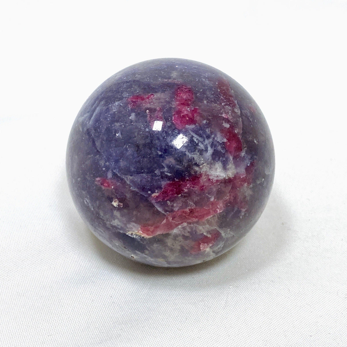 Pegmatite (Pink Tourmaline, Lepidolite, Smokey Quartz) Sphere PTLS-02 - Nature's Magick