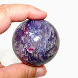 Pegmatite (Pink Tourmaline, Lepidolite, Smokey Quartz) Sphere PTLS-02 - Nature's Magick
