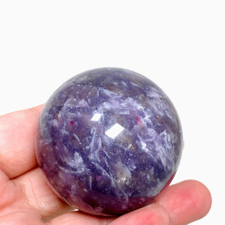 Pegmatite (Pink Tourmaline, Lepidolite, Smokey Quartz) Sphere PTLS-03 - Nature's Magick