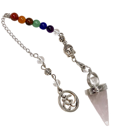 Pendulum- Gemstone drop with chakra beads PD7 - Nature's Magick