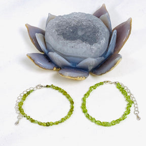 Peridot Nugget Bracelet with extension chain - Nature's Magick