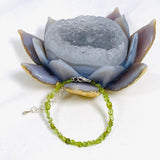 Peridot Nugget Bracelet with extension chain - Nature's Magick