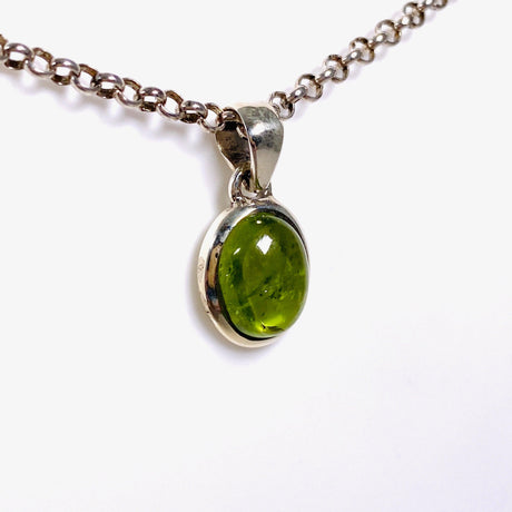 Peridot oval cabochon petite pendant PPGJ488 - Nature's Magick