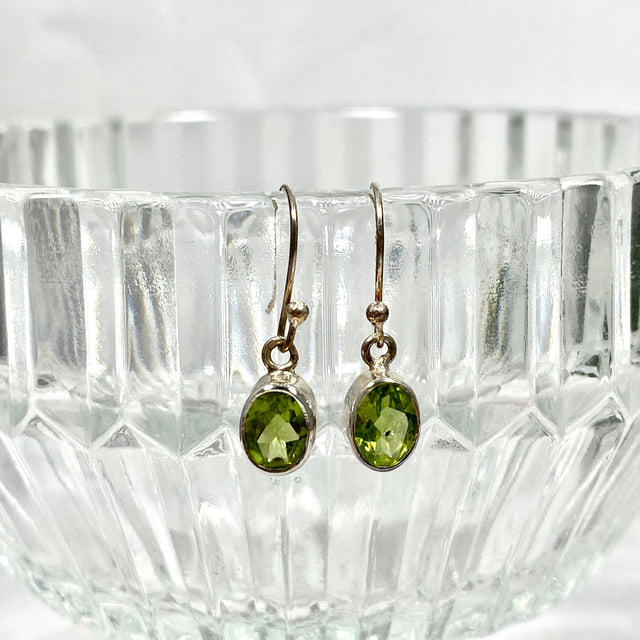 Peridot petite oval faceted earrings R2363-PDO - Nature's Magick