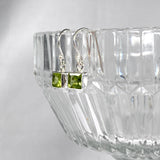 Peridot petite square faceted earrings R2363-PDS - Nature's Magick