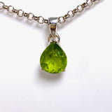 Peridot teardrop faceted petite pendant PPGJ485 - Nature's Magick