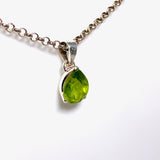 Peridot teardrop faceted petite pendant PPGJ485 - Nature's Magick