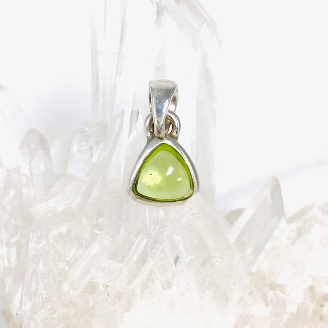 Peridot triangle cabochon petite pendant PPGJ487 - Nature's Magick