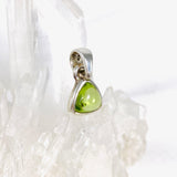 Peridot triangle cabochon petite pendant PPGJ487 - Nature's Magick