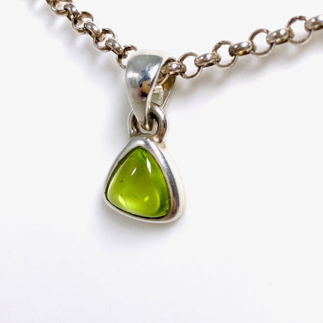 Peridot triangle cabochon petite pendant PPGJ487 - Nature's Magick