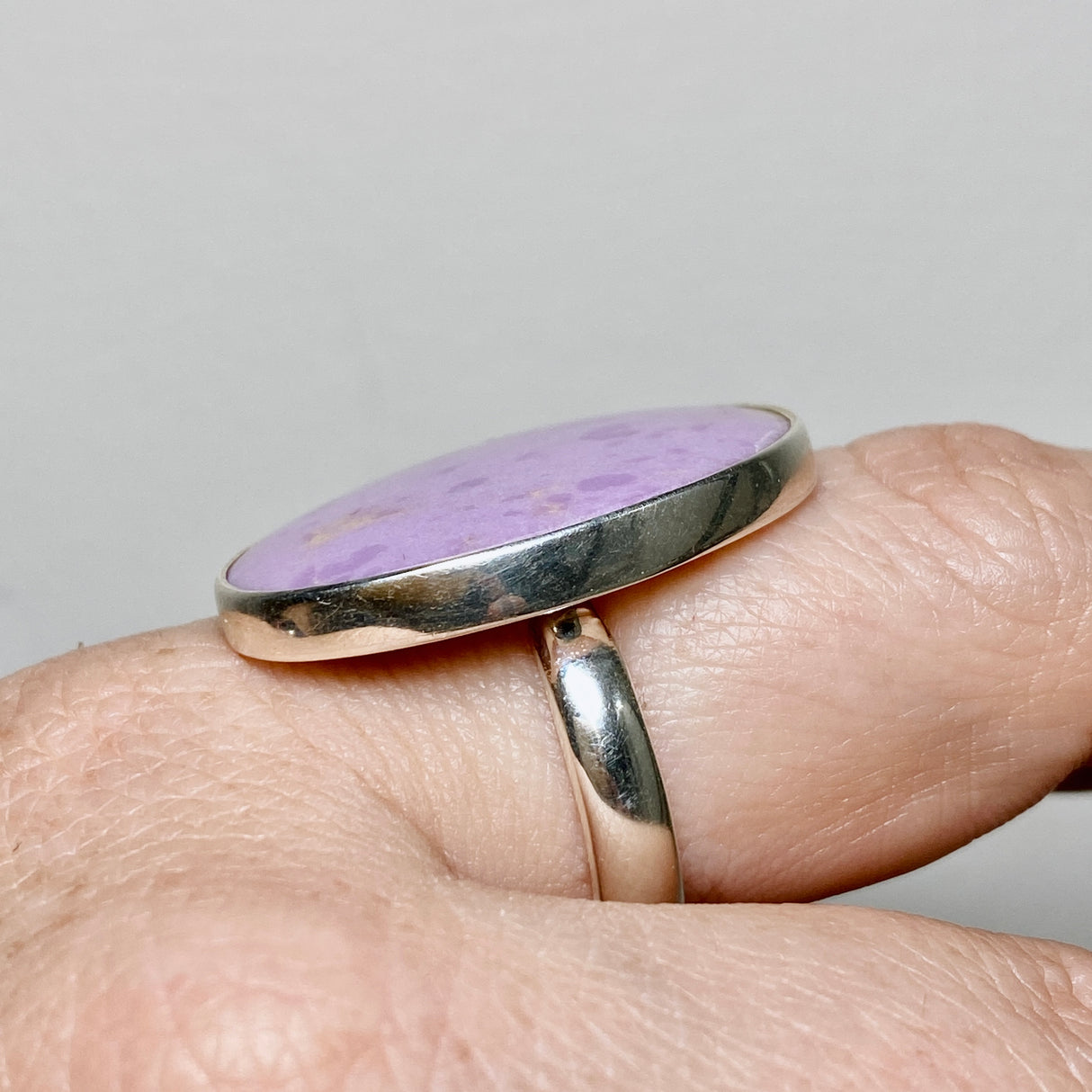 Phosphosiderite Oval Cabochon Ring Adjustable Size R5000PPD-ADJ