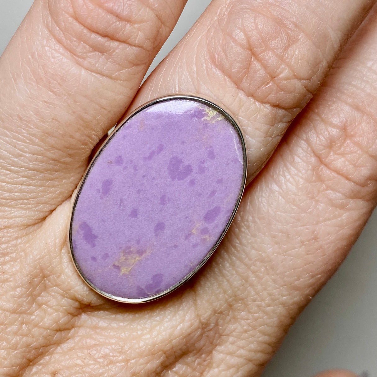 Phosphosiderite Oval Cabochon Ring Adjustable Size R5000PPD-ADJ