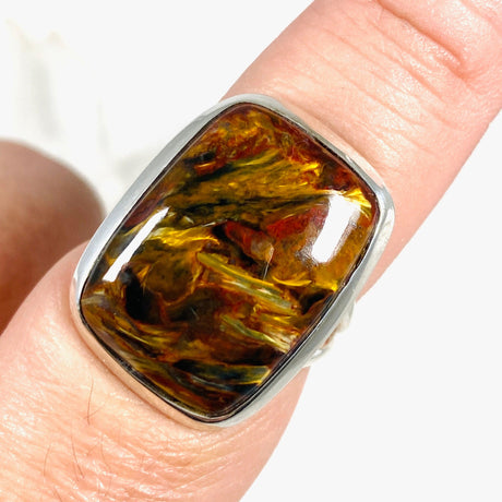 Pietersite rectangular ring s.8 KRGJ2756 - Nature's Magick