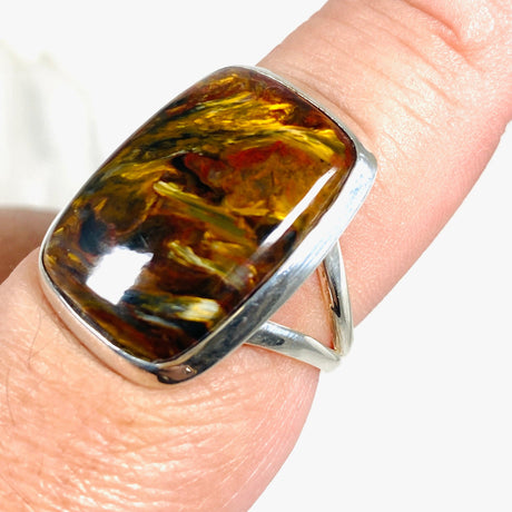 Pietersite rectangular ring s.8 KRGJ2756 - Nature's Magick