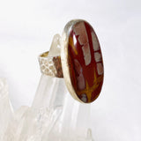 Pilbara "Noreena Jasper" Oval Hammered Band Ring Size 9 KRGJ2219 - Nature's Magick