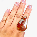 Pilbara "Noreena Jasper" Teardrop Hammered Band Ring Size 11 KRGJ2221 - Nature's Magick