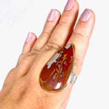 Pilbara "Noreena Jasper" Teardrop Hammered Band Ring Size 11 KRGJ2221 - Nature's Magick