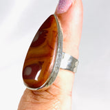 Pilbara "Noreena Jasper" Teardrop Hammered Band Ring Size 7 KRGJ2218 - Nature's Magick