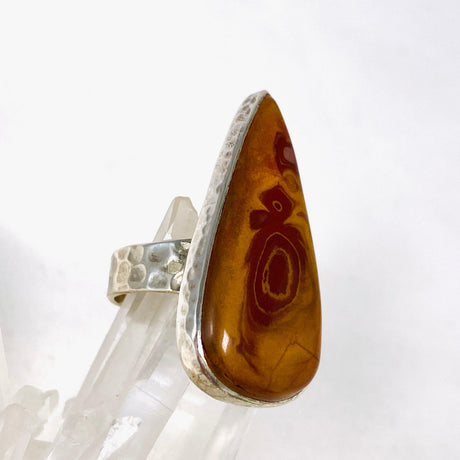 Pilbara "Noreena Jasper" Teardrop Hammered Band Ring Size 9 KRGJ2220 - Nature's Magick