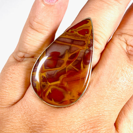 Pilbara "Noreena Jasper" Teardrop Ring Size 11 KRGJ2222 - Nature's Magick