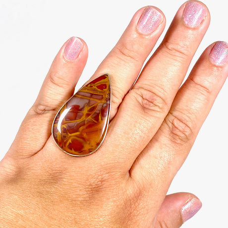 Pilbara "Noreena Jasper" Teardrop Ring Size 11 KRGJ2222 - Nature's Magick