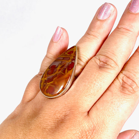 Pilbara "Noreena Jasper" Teardrop Ring Size 11 KRGJ2222 - Nature's Magick