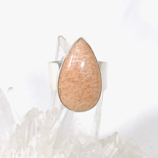 Pink Amazonite teardrop ring s.13 KRGJ2899 - Nature's Magick