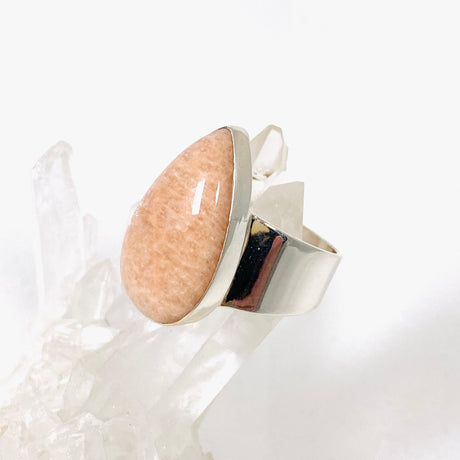 Pink Amazonite teardrop ring s.13 KRGJ2899 - Nature's Magick