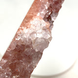 Pink Amethyst with quartz slice on stand PASL-01