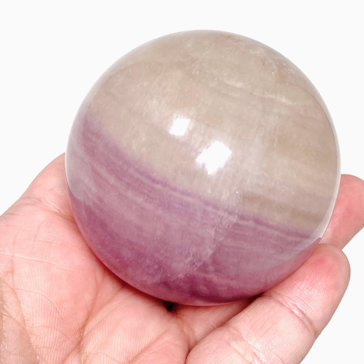 Pink and Yellow Fluorite Sphere FLS-11 - Nature's Magick