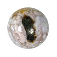 Pink Flower Agate with Pyrite sphere PFAS-03 - Nature's Magick