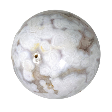 Pink Flower Agate with Pyrite sphere PFAS-03 - Nature's Magick