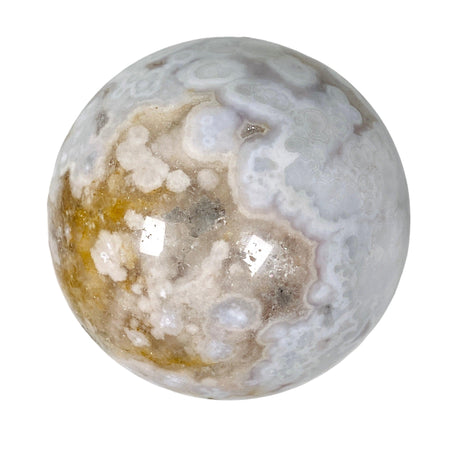 Pink Flower Agate with Pyrite sphere PFAS-03 - Nature's Magick