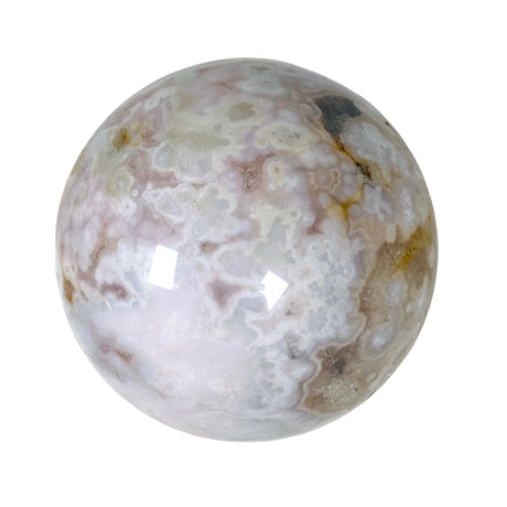 Pink Flower Agate with Pyrite sphere PFAS-03 - Nature's Magick