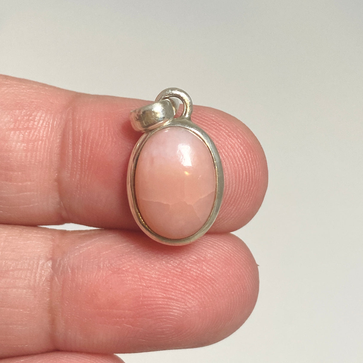 Pink Opal Oval Cabochon Pendant PPGJ1316