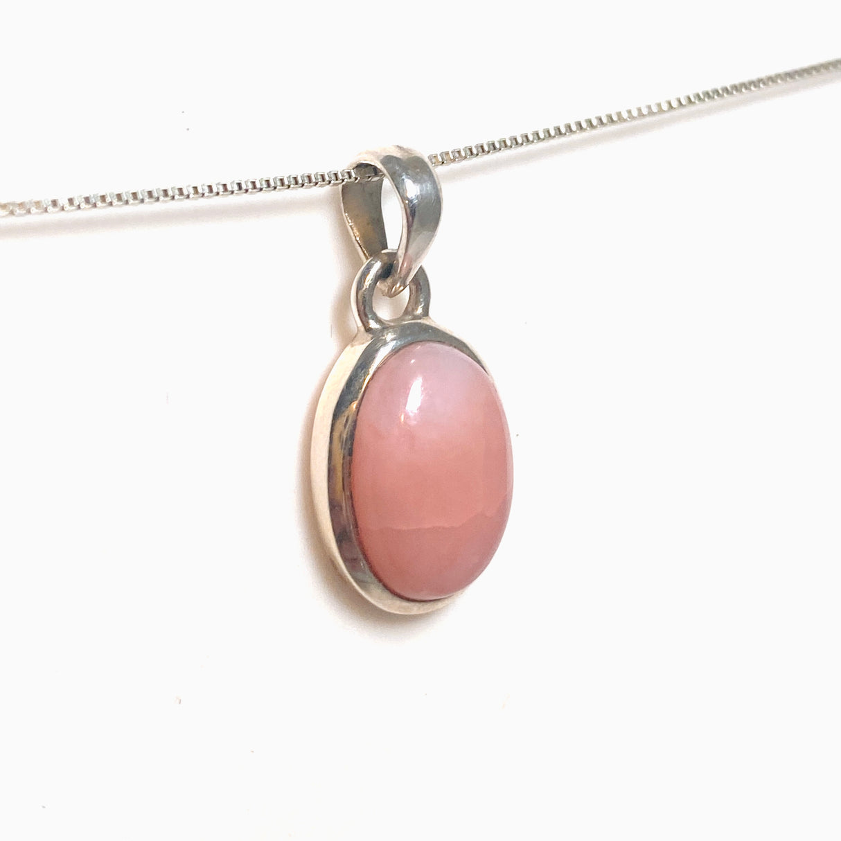 Pink Opal Oval Cabochon Pendant PPGJ1316