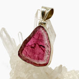 Pink tourmaline large slice pendant GPJ01