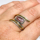 Pink Tourmaline- Leaf Setting Raw Rings R4224